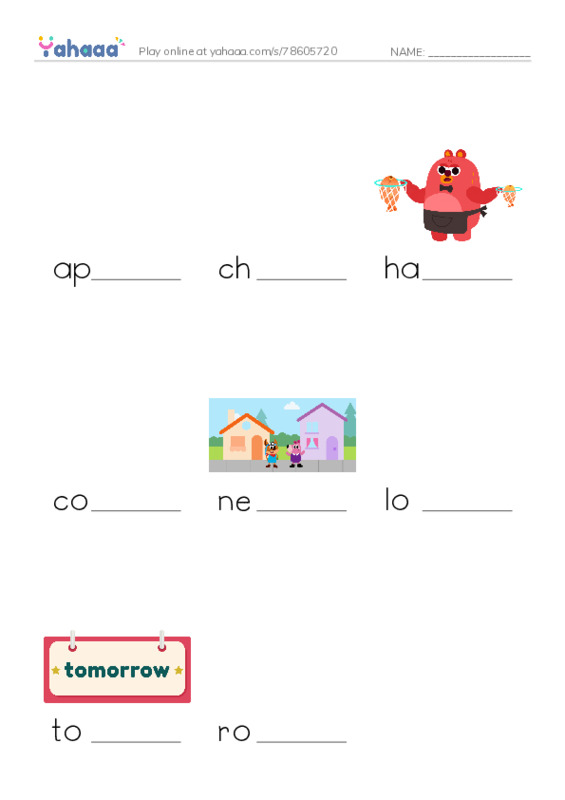 Finish the word worksheet for Mr. Ghazy Elnahas
