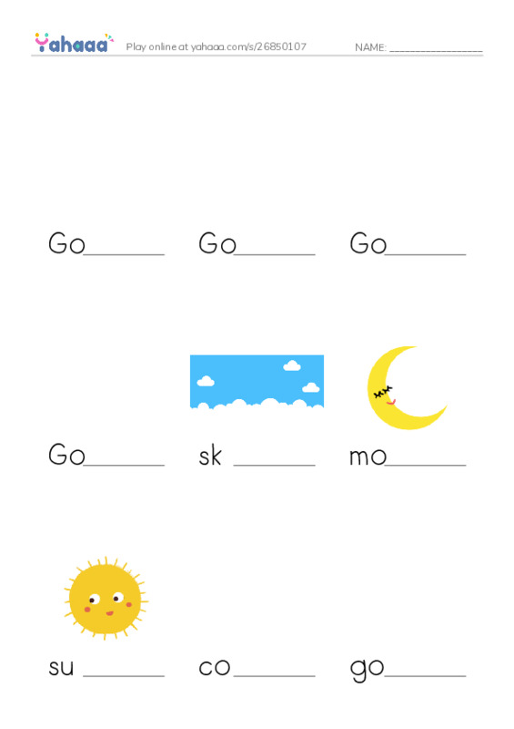Finish the word worksheet for Mr. Ghazy Elnahas