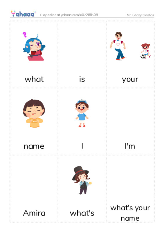 Picture flashcards worksheet for Mr. Ghazy Elnahas