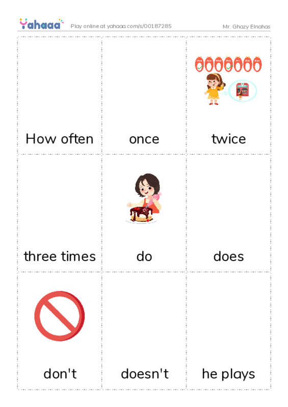 Picture flashcards worksheet for Mr. Ghazy Elnahas