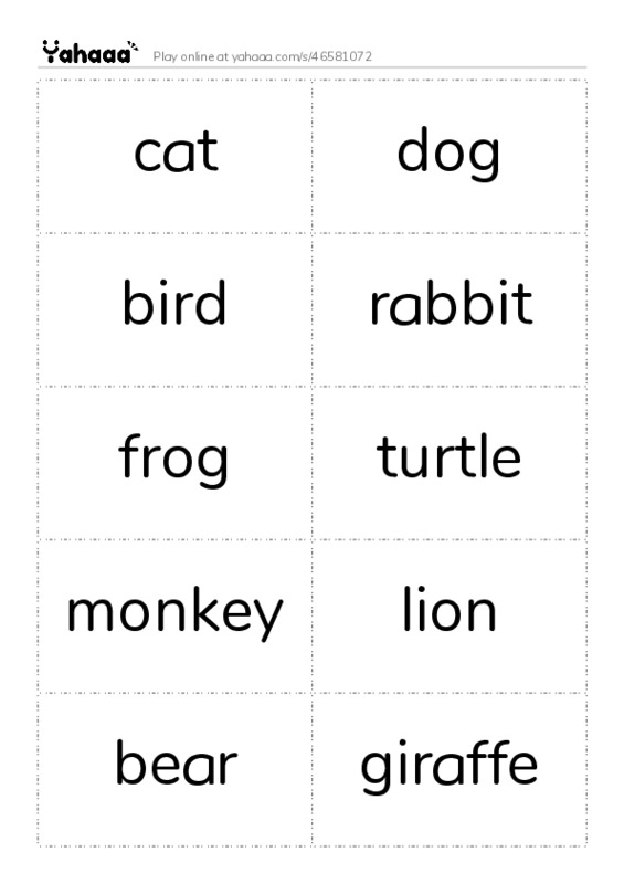 Word flashcards worksheet for Unit 8