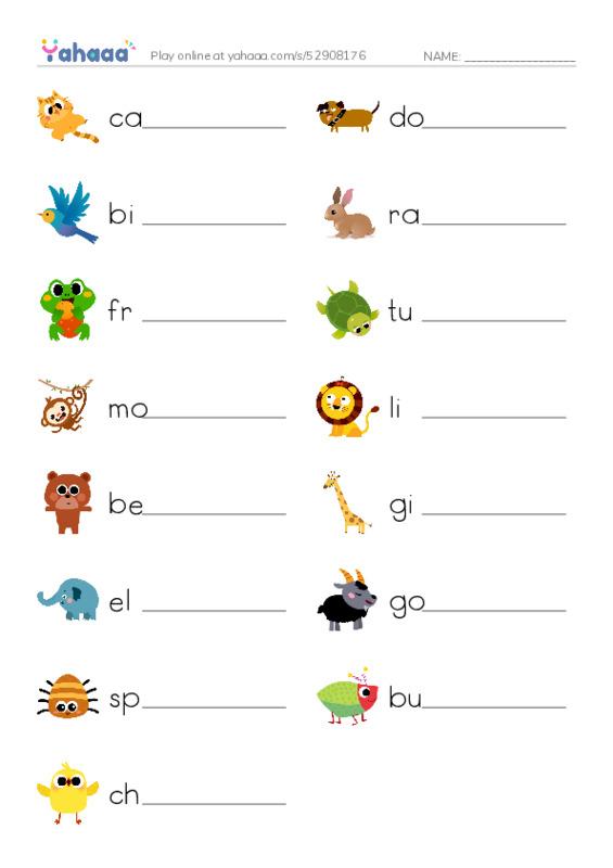 Write the word rows worksheet for Unit 8