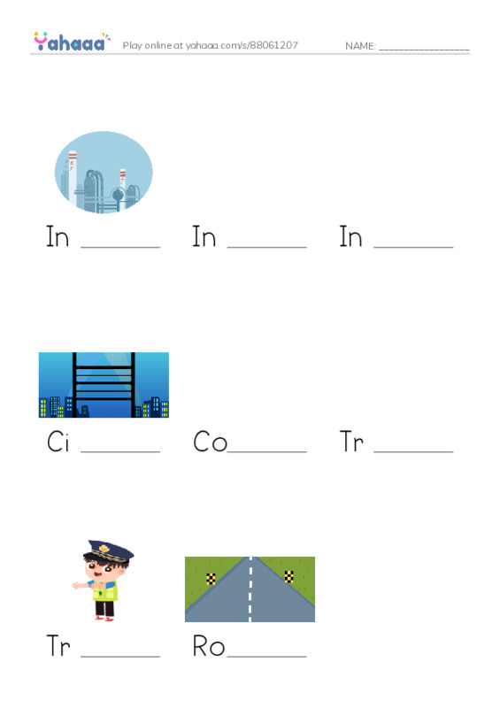 Finish the word worksheet for PBL VOCABULARY