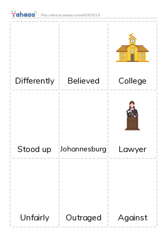 Picture flashcards worksheet for Lesson 1