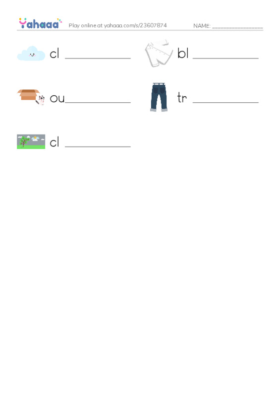 Write the word rows worksheet for Step 2