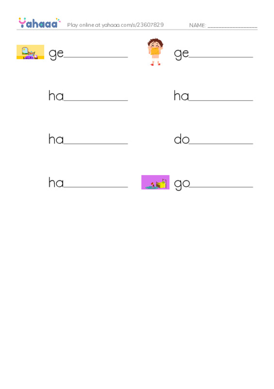 Write the word rows worksheet for Vocab Unit 6
