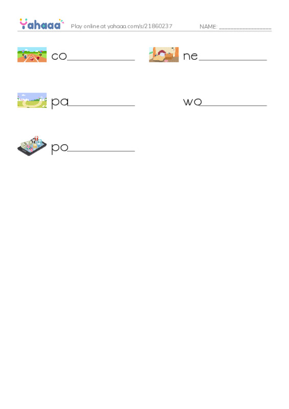 Write the word rows worksheet for New Concept English Lesson 8