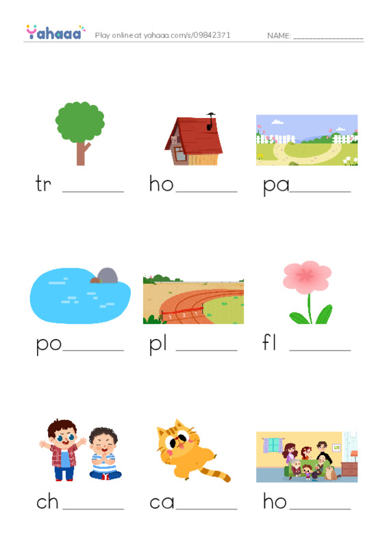 Finish the word worksheet for Polly Gets Out