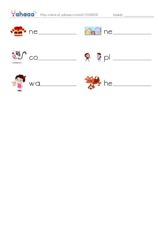 Write the word rows worksheet for G2u1l3