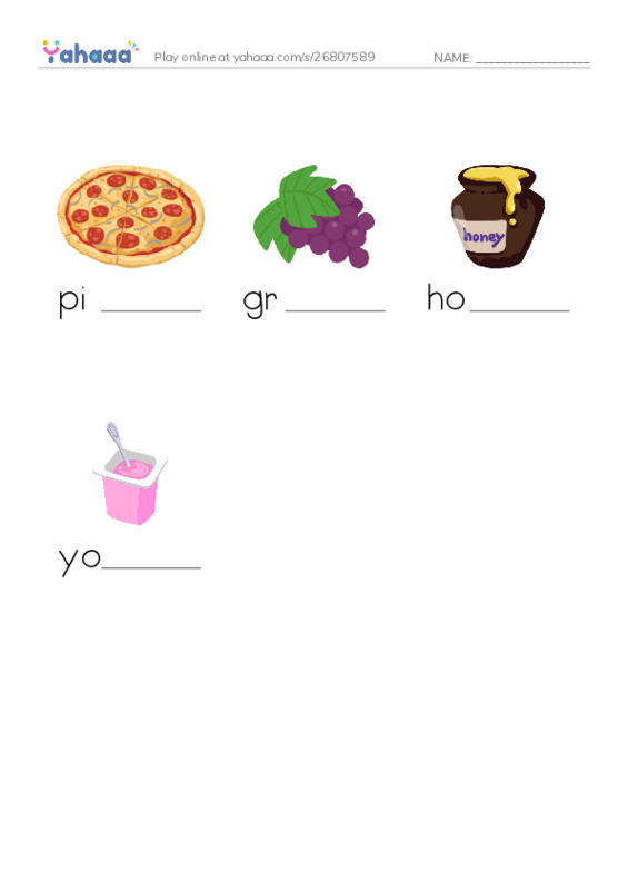 Finish the word worksheet for G5 u 1 l2