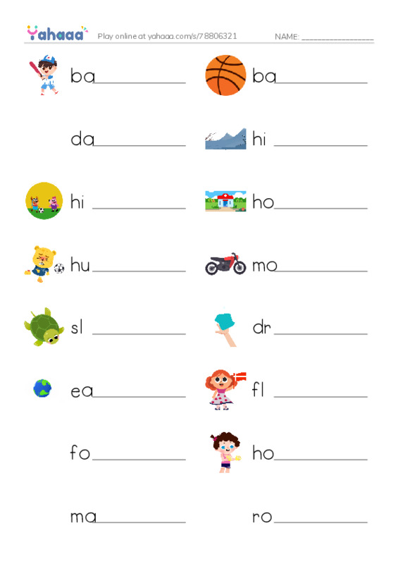 Write the word rows worksheet for 1000 words book 2 unit 2