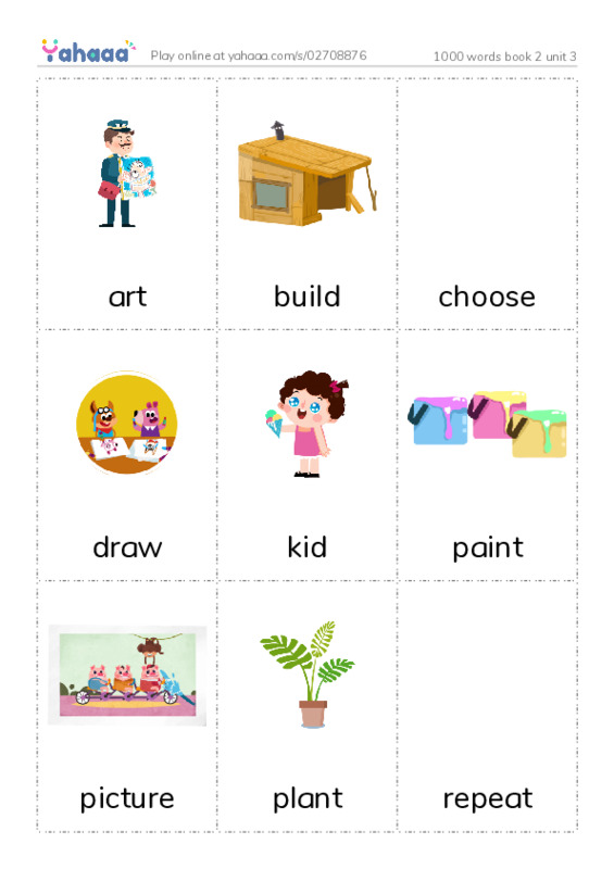 Picture flashcards worksheet for 1000 words book 2 unit 3