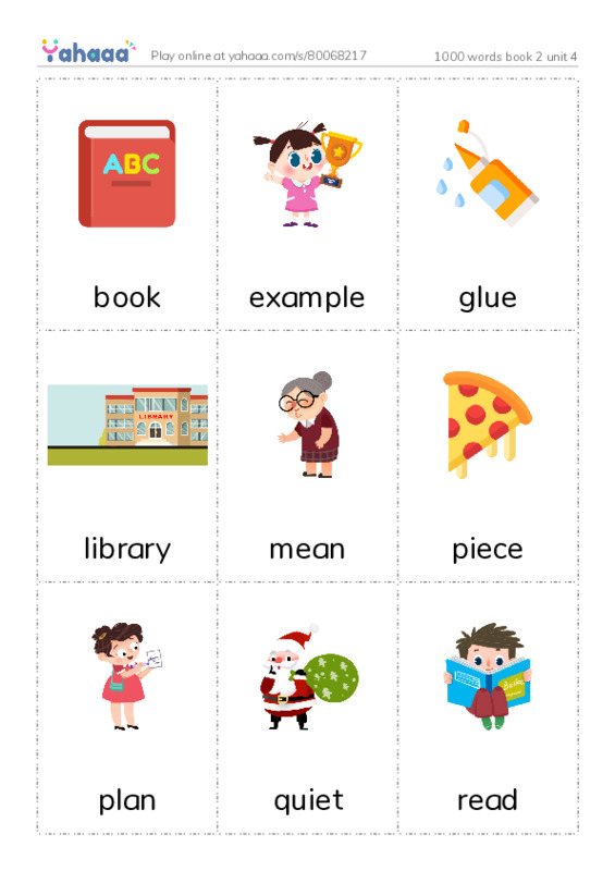 Picture flashcards worksheet for 1000 words book 2 unit 4