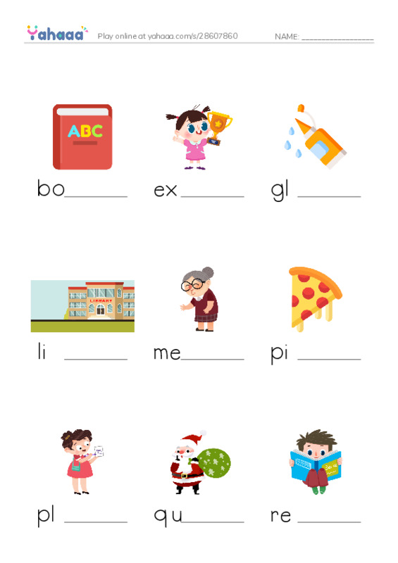 Finish the word worksheet for 1000 words book 2 unit 4