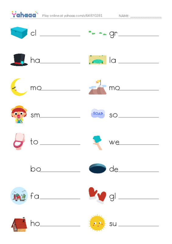 Write the word rows worksheet for 1000 words book 2 unit 5