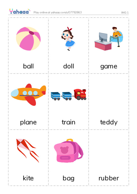 Picture flashcards worksheet for IMG 1