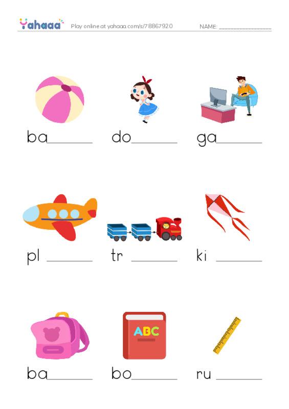 Finish the word worksheet for IMG 1