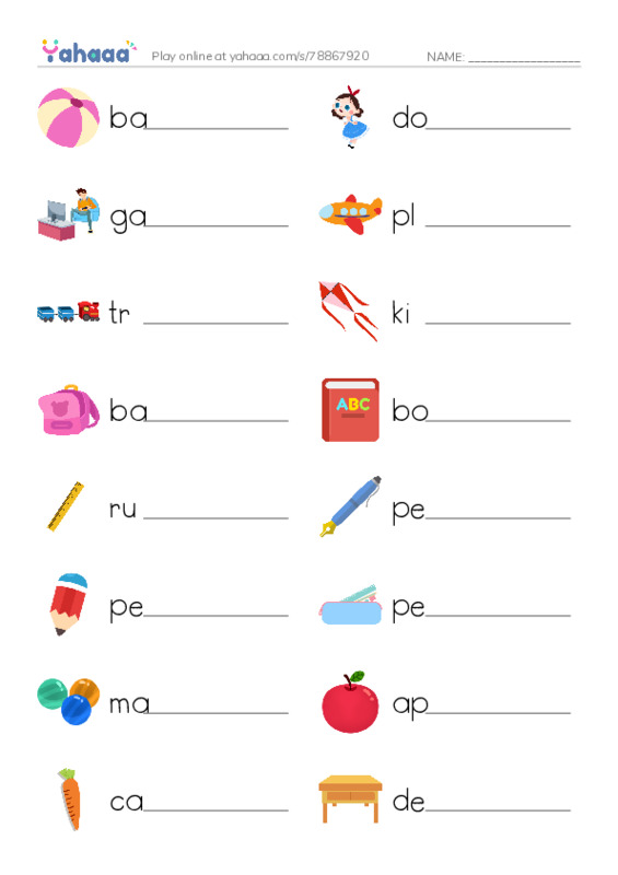 Write the word rows worksheet for IMG 1