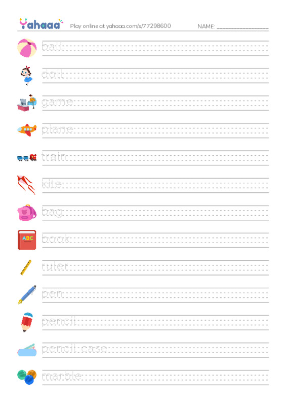 Handwriting lines worksheet for IMG 1