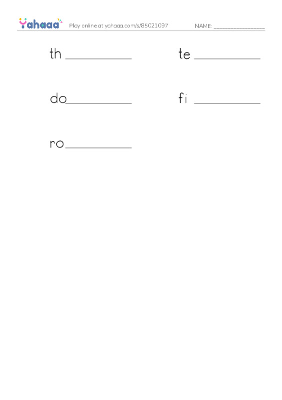 Write the word rows worksheet for REX 2 Unit 2 Video