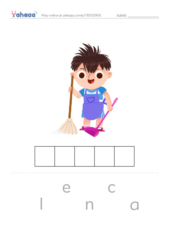 Letter scramble puzzle worksheet for Vocab Unit 4