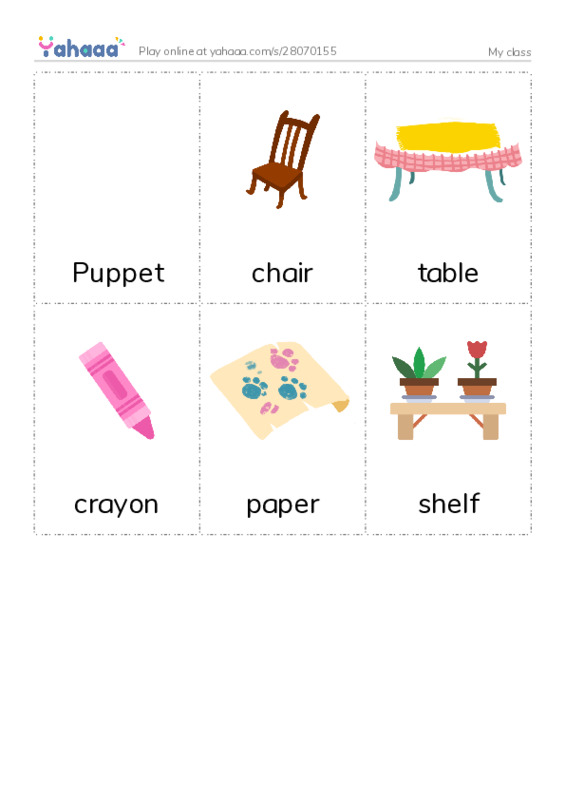 Picture flashcards worksheet for My class