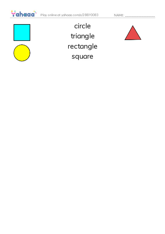 Match both sides worksheet for Shapes