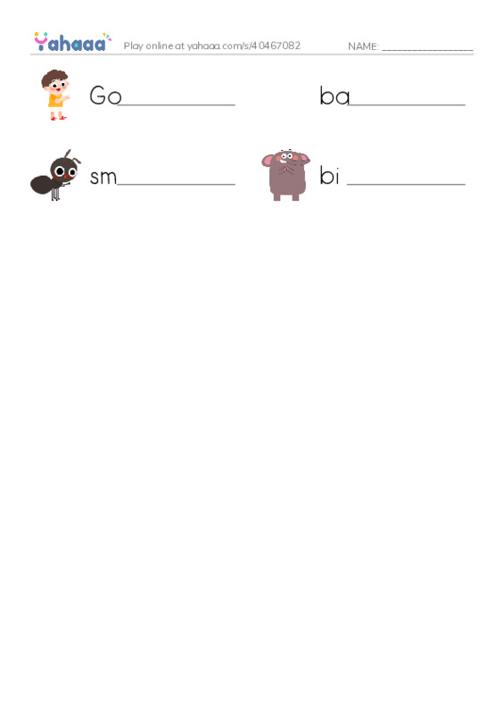 Write the word rows worksheet for Adjetives