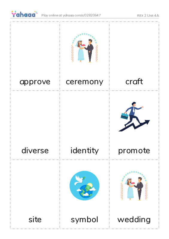 Picture flashcards worksheet for REX 2 Unit 4A