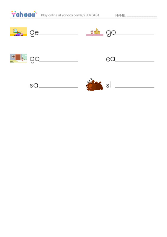 Write the word rows worksheet for grade2 u5