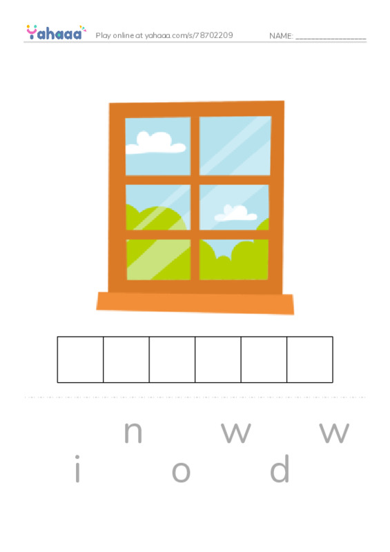 Letter scramble puzzle worksheet for one