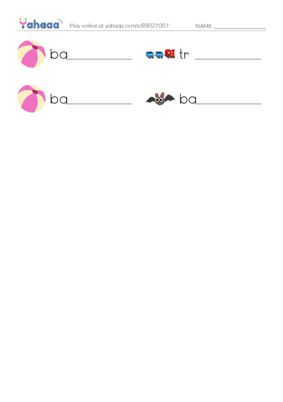 Write the word rows worksheet for Ms. Hanna