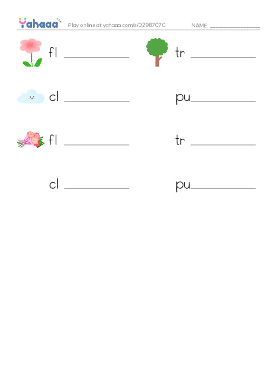 Write the word rows worksheet for Unit 5