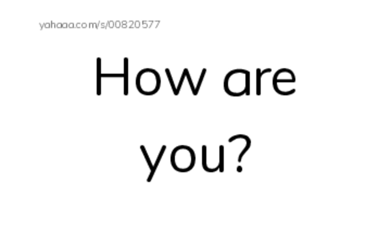 Index cards, words only worksheet for How are you