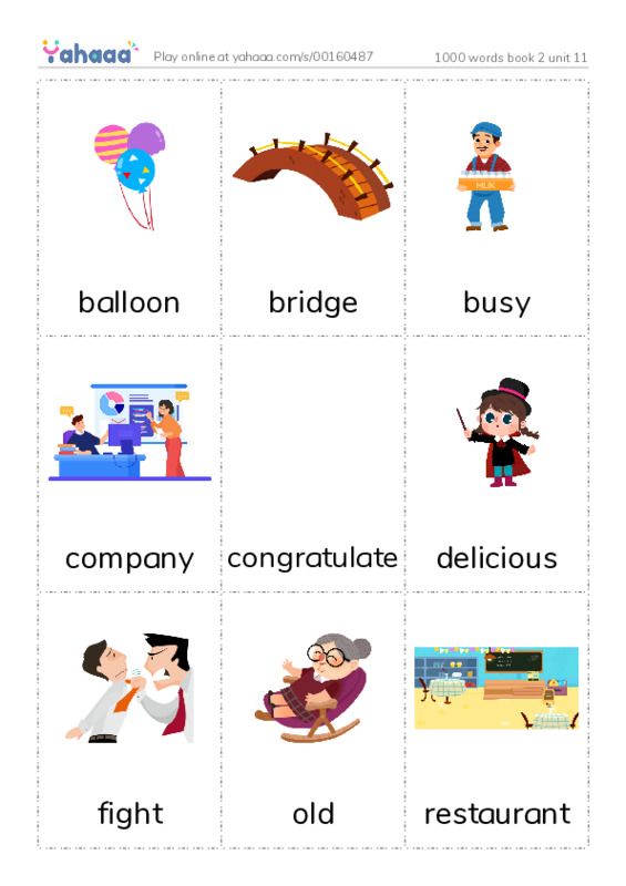 Picture flashcards worksheet for 1000 words book 2 unit 11