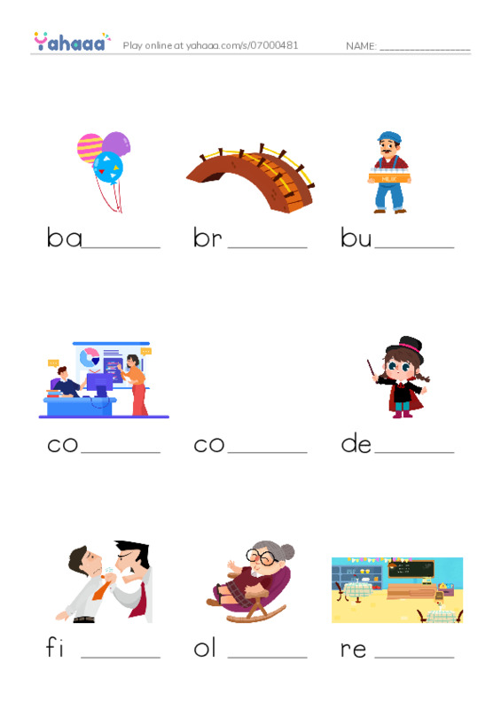 Finish the word worksheet for 1000 words book 2 unit 11