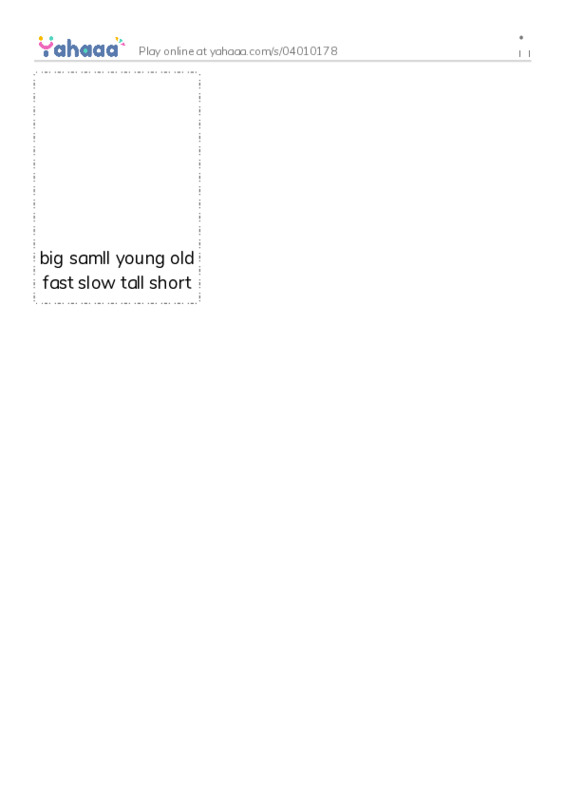 Picture flashcards worksheet for ۱خ۱