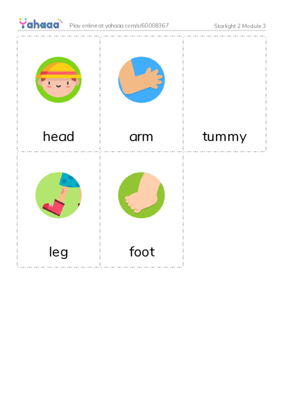 Picture flashcards worksheet for Starlight 2 Module 3