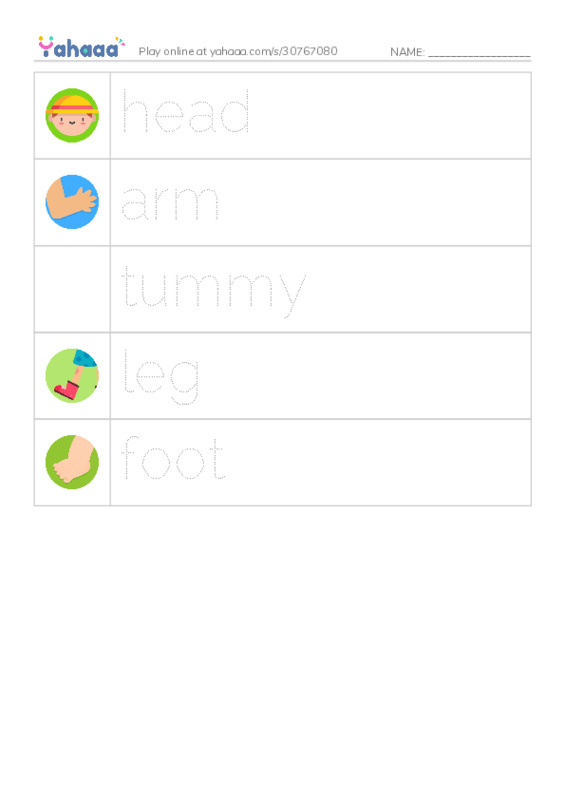 Picture and word rows worksheet for Starlight 2 Module 3