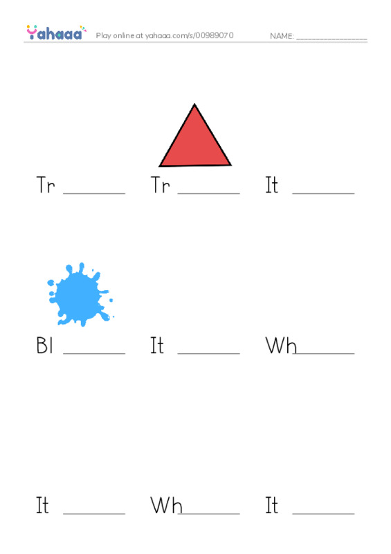 Finish the word worksheet for Triangles!, Triangle, It’s a triangle and 11 more