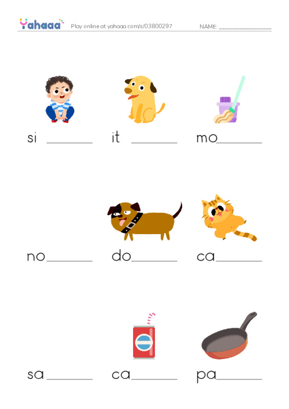 Finish the word worksheet for reading Emma 2