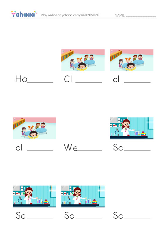 Finish the word worksheet for Homework is not easy, Class, class and 10 more