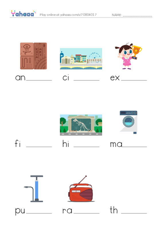 Finish the word worksheet for 7th B unit10