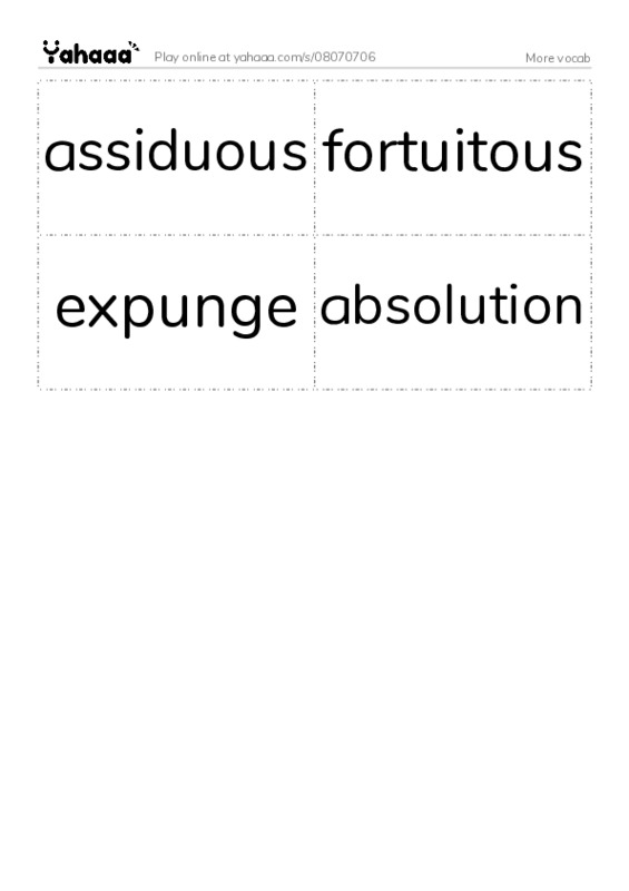 Word flashcards worksheet for More vocab