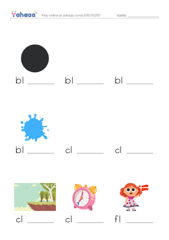 Finish the word worksheet for EFL 4 Unit 1