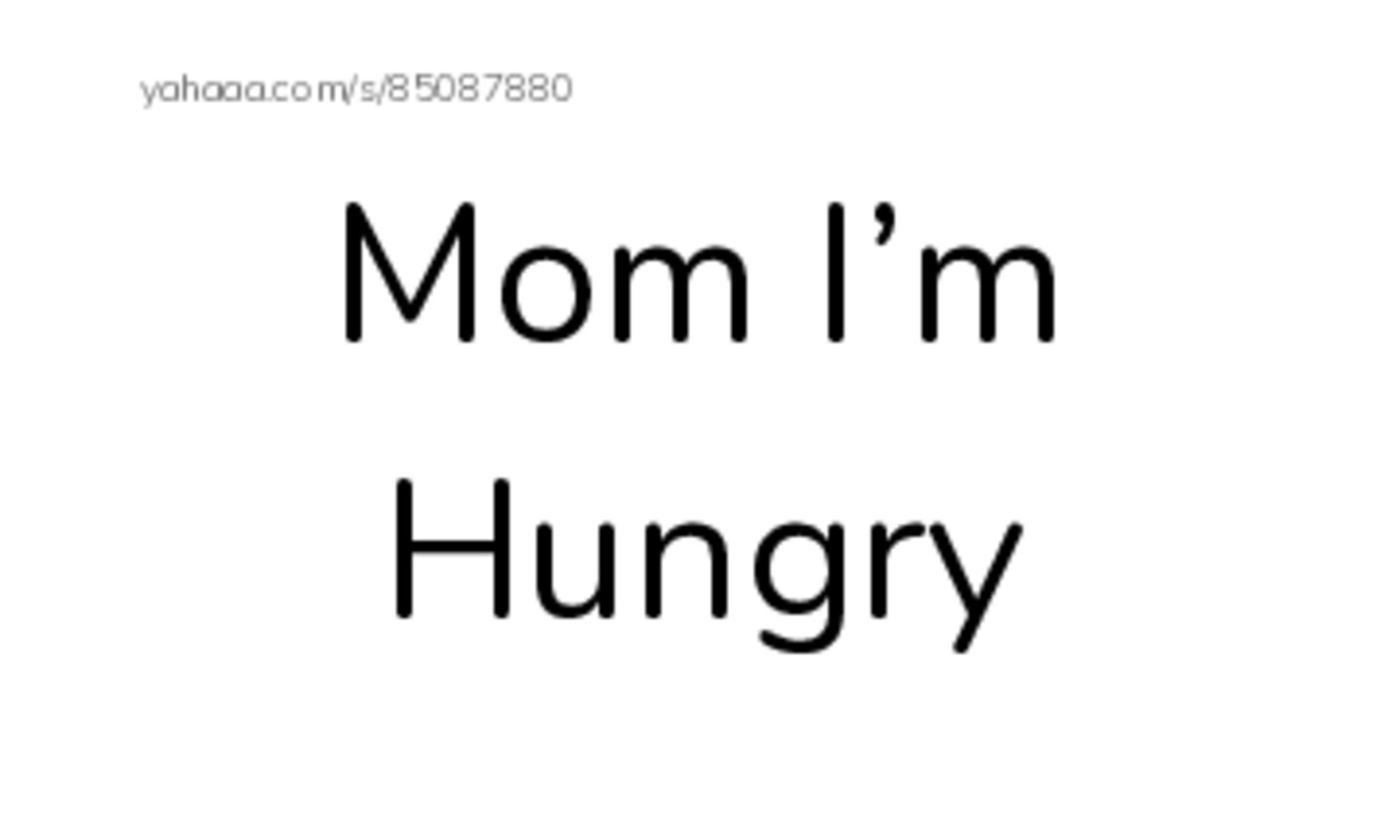 Index cards, words only worksheet for Mom I’m Hungry, l, lunch and 14 more