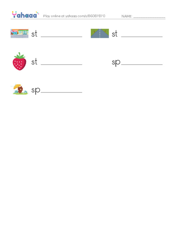 Write the word rows worksheet for G3t2