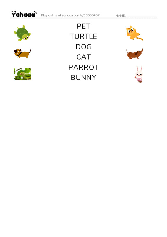 Match both sides worksheet for SPECIAL FRIENDS