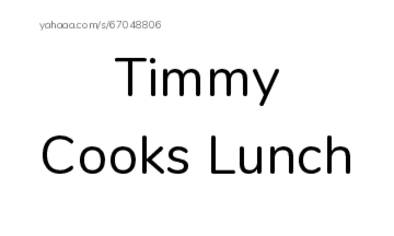 Index cards, words only worksheet for Timmy Cooks Lunch, S, summer and 14 more