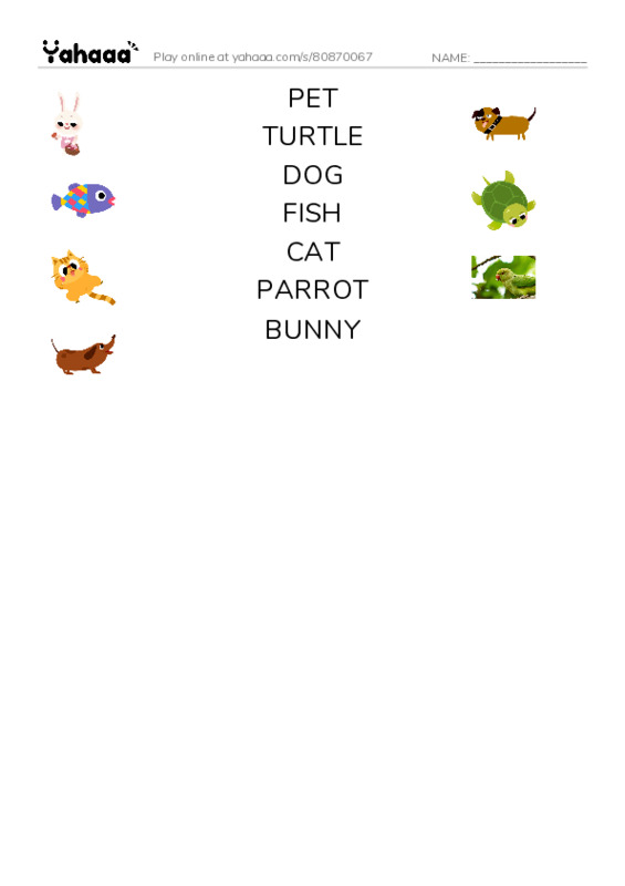 Match both sides worksheet for SPECIAL FRIENDS